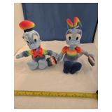 Disney Donald and Daisy Duck Rainbow Plush Toys