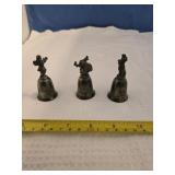 Lot of 3 Vintage Disney Bells (Timothy the