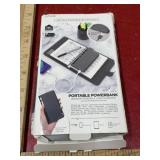 Portable power bank USB charger binder friendly