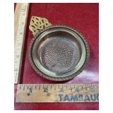 Copper trinket tray with glass insert