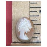 Vintage Cameo Cabochon Italy 3/4 Inch