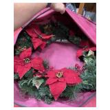 Untested Light up 2 foot Christmas wreath and red