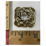Gold tone and silver tone brooch pin