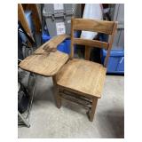 Vintage wood student desk