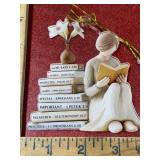 Inspirational Christmas ornament with gift tag