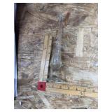 Vintage etched glass vase