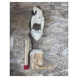 Wood carved bird parrot