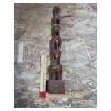 Wood carved elephant statue
