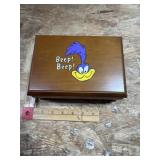 Vintage Road Runner jewelry box handpainted