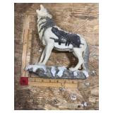 Wolf collector figurine, resin