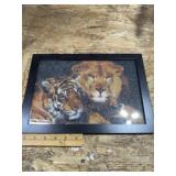 Diamond art tiger and lion