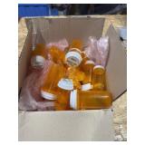 Box lot of empty medicine bottles