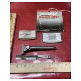 Vintage shaving razors and blades