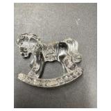 Vintage crystal rocking horse