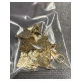 Big lot gold tone fish dangle earrings for
