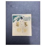 Mixed gold tone earrings sailboats sand dollars