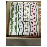 Scrapbook borders, stencils, stickers lot