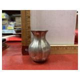 Vintage small metal vase, made in India