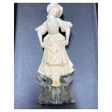 Vintage 9-inch porcelain Victorian lady figure