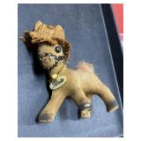 Vintage souvenir horse toy with toy buckets
