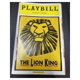 Broadway Playbill The Lion King with tickets and