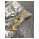 Big lot gold tone whale tail mermaid tail earrings