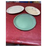 Vintage platters lot chips, stains, etc