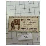 West Bend WI Black Face Ad Card