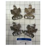 Lot of 4 New Jersey Police Hat Badges