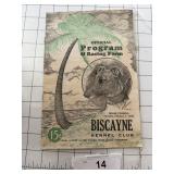 1935 Biscayne Club Racing Program DOGS