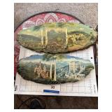2 Wooden Deco German Scenery Logs