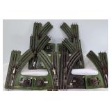 Prewar Lionel O Gauge three pair O21 one pair O12 Switches three lanterns