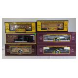 Collection of Six Rail King O Scale Freight Cars by MTH Electric Trains