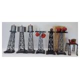 Marx Train Accessories: Towers, Search Light, Water Towers & Crane