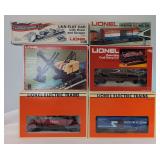 Lionel Electric Train Car Assortment - Flat Car, Mail Car, Coal Dump
