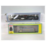 Atlas no. 8276 EL S-4 #528 diesel and Life-Like Santa Fe 3127 2-8-2 Mikado steam, locomotives in box