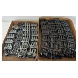Large group of Lionel 072 wide radius curved track sections; Fifty-seven sections total