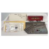 Prewar American Flyer O Gauge 8 wheel red passenger car, manual left hand switch, New reproduction prewar decals