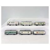 Fleischmann HO Gauge group of six beer cars Kronen, Berliner Kindl, Beck