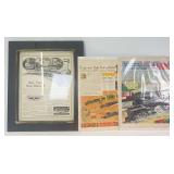 Prewar/postwar American Flyer and Lionel original toy train full page magazine ads, one framed
