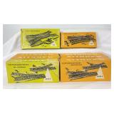 Marklin HO Gauge M track five 5202, one 5117, one 5128, one 5207 in original boxes