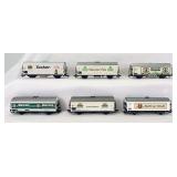 Fleischmann HO Gauge group of six beer cars Kronen, Berliner Kindl, Beck