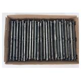 Lionel O Gauge straight sections of track, forty-eight total shiny and dull gray rail