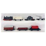 Marklin HO Gauge DB 89 066 steam loco, DB Kuhlwagen 307, 10T crane, tipping dump car, Mannesmann AG Huttenwerke, DB gondola, illuminated DB goods wagen