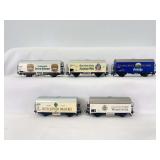 Marklin/Roco HO Gauge Dortmunder, Schlob-Pils, Dopplebock Dunkel, Das Einzig Wahre Warsteiner, Distelhauser Brauerei beer cars