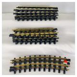 Group of New Bright G Scale curved and straight sections of track