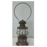 Very early unmarked nickel plated carbide railroad lantern