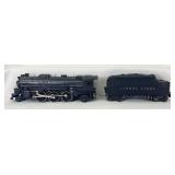 Prewar Lionel O Gauge 2-6-2 repainted steam locomotive and 2666W tender with whistle