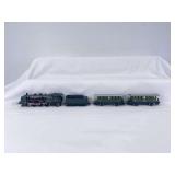 Marklin HO Gauge ETAT Saintes 231-981 4-6-2 steam locomotive and tender, one 2nd class coach, one Boll Goppingen passenger cars