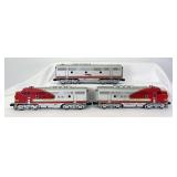Modern Lionel O Gauge 14588 Santa Fe F3 ABA diesel locomotives Odyssey TMCC